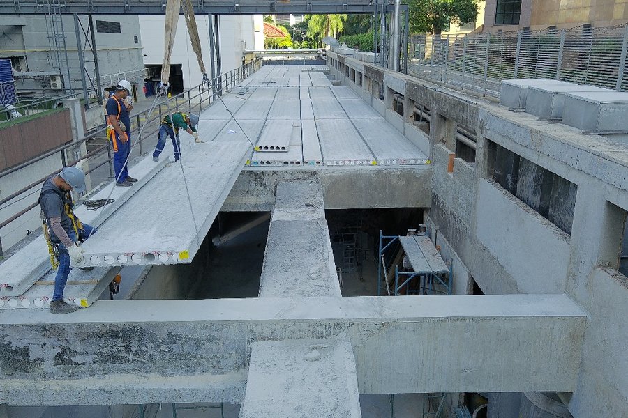 Demolição modular de panos de laje
